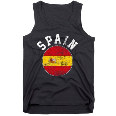 Spain Flag Vintage Tank Top