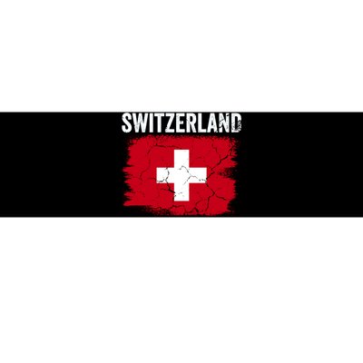 Switzerland Football Vintage Soccer Team Pride Swiss Flag Bumper Sticker