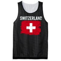 Switzerland Football Vintage Soccer Team Pride Swiss Flag Mesh Reversible Basketball Jersey Tank