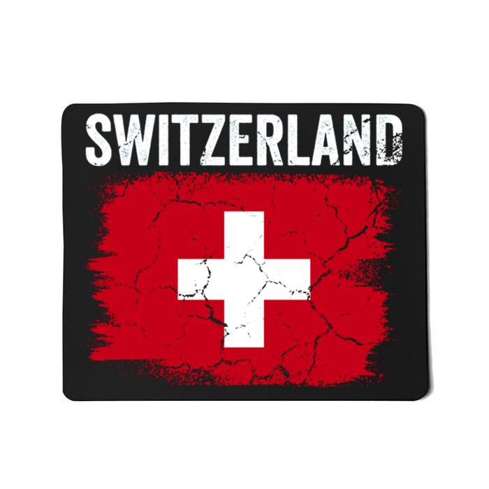 Switzerland Football Vintage Soccer Team Pride Swiss Flag Mousepad