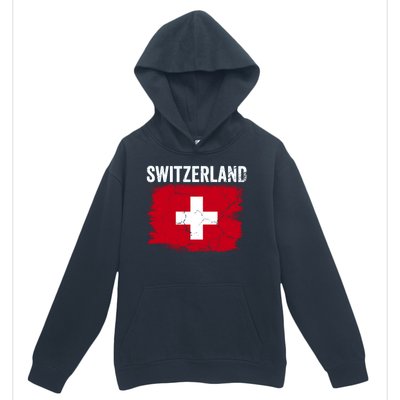 Switzerland Football Vintage Soccer Team Pride Swiss Flag Urban Pullover Hoodie