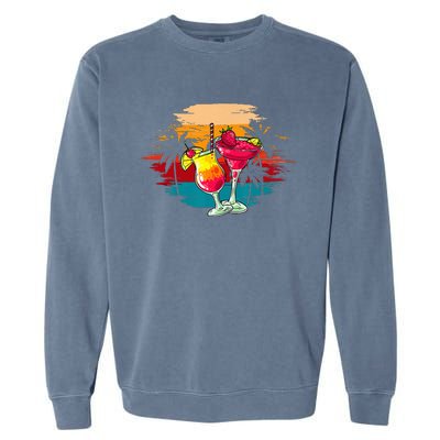 Summer Fun Vacation Margaritas Beaches Good People Graphic Garment-Dyed Sweatshirt