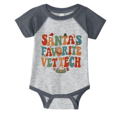 Santa’S Favorite Vet Tech Christmas Holiday Season Infant Baby Jersey Bodysuit