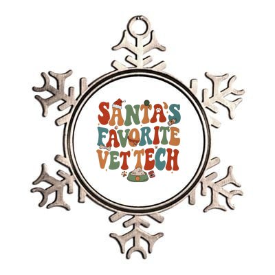 Santa’S Favorite Vet Tech Christmas Holiday Season Metallic Star Ornament