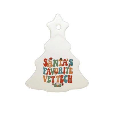 Santa’S Favorite Vet Tech Christmas Holiday Season Ceramic Tree Ornament