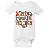 Santa’S Favorite Vet Tech Christmas Holiday Season Baby Bodysuit