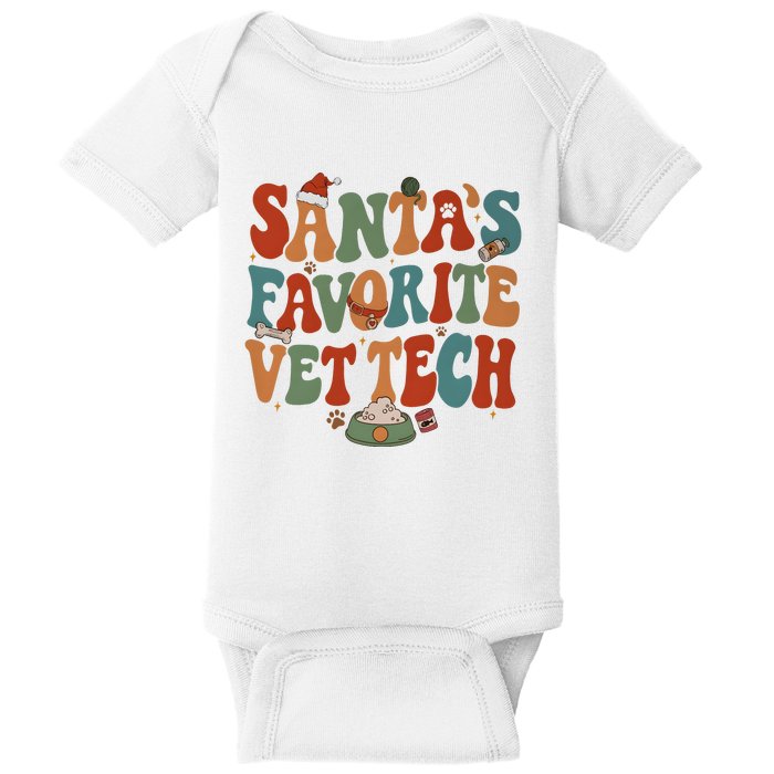 Santa’S Favorite Vet Tech Christmas Holiday Season Baby Bodysuit