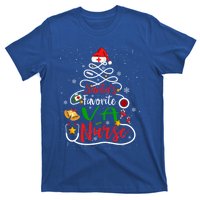 SantaS Favorite Va Nurse Christmas Nursing Tree Cute Gift T-Shirt