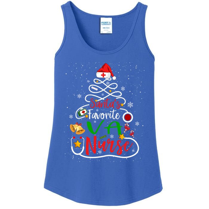 SantaS Favorite Va Nurse Christmas Nursing Tree Cute Gift Ladies Essential Tank