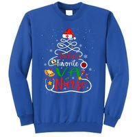 SantaS Favorite Va Nurse Christmas Nursing Tree Cute Gift Tall Sweatshirt