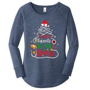 SantaS Favorite Va Nurse Christmas Nursing Tree Cute Gift Women's Perfect Tri Tunic Long Sleeve Shirt