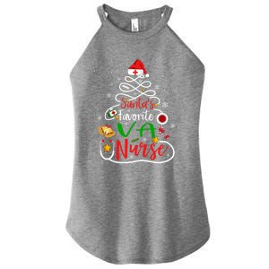 SantaS Favorite Va Nurse Christmas Nursing Tree Cute Gift Women's Perfect Tri Rocker Tank