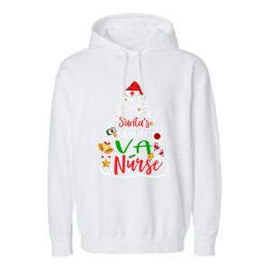 SantaS Favorite Va Nurse Christmas Nursing Tree Cute Gift Garment-Dyed Fleece Hoodie