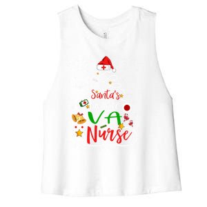 SantaS Favorite Va Nurse Christmas Nursing Tree Cute Gift Women's Racerback Cropped Tank