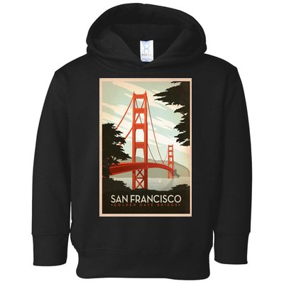 San Francisco Vintage Travel Poster Toddler Hoodie