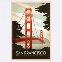 San Francisco Vintage Travel Poster Apron