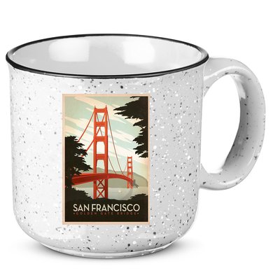 San Francisco Vintage Travel Poster 15oz Campfire Ceramic Mug