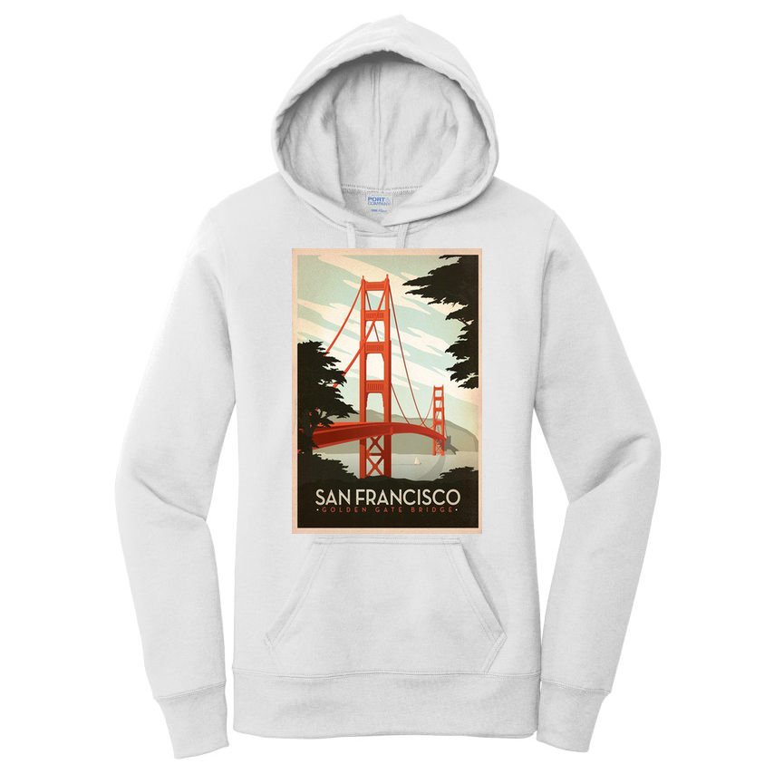San Francisco Vintage Travel Poster Women's Pullover Hoodie