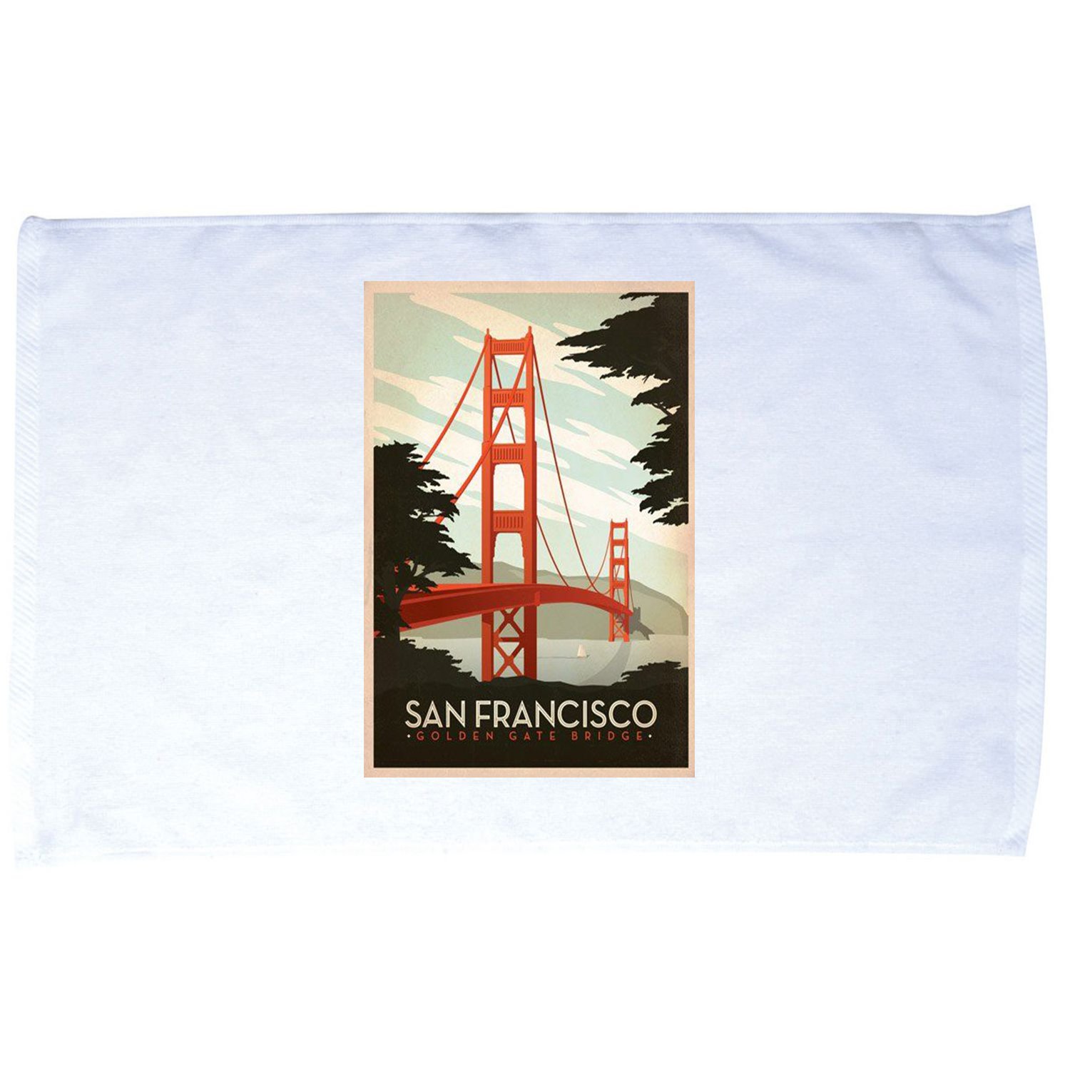 San Francisco Vintage Travel Poster Microfiber Hand Towel