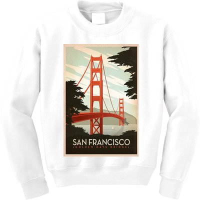 San Francisco Vintage Travel Poster Kids Sweatshirt