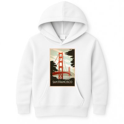 San Francisco Vintage Travel Poster Kids Hoodie