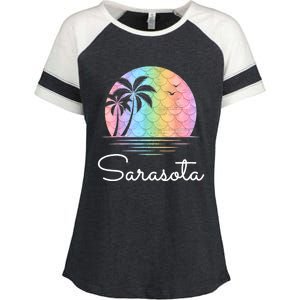 Sarasota Florida Vacation Family Beach Group Enza Ladies Jersey Colorblock Tee