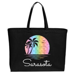 Sarasota Florida Vacation Family Beach Group Cotton Canvas Jumbo Tote