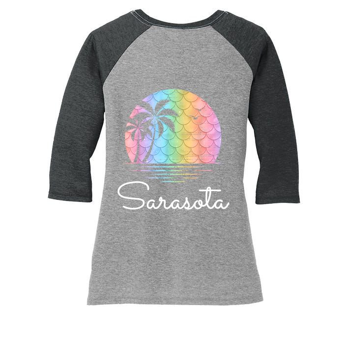 Sarasota Florida Vacation Family Beach Group Women's Tri-Blend 3/4-Sleeve Raglan Shirt