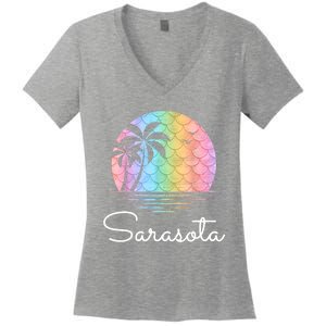 Sarasota Florida Vacation Family Beach Group Women's V-Neck T-Shirt