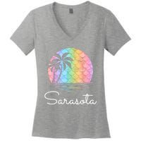 Sarasota Florida Vacation Family Beach Group Women's V-Neck T-Shirt