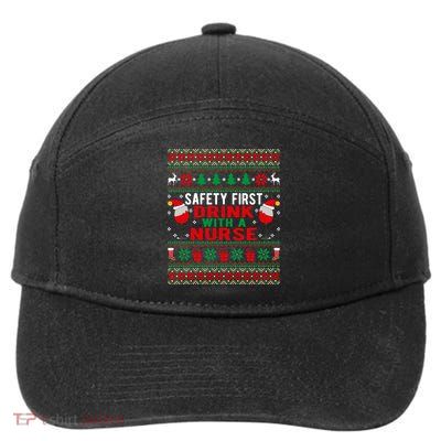 Safety First With A Nurse Christmas Style Gift 7-Panel Snapback Hat