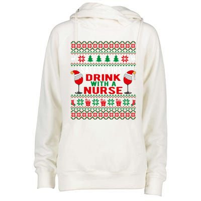 Safety First With A Nurse Christmas Style Gift Womens Funnel Neck Pullover Hood