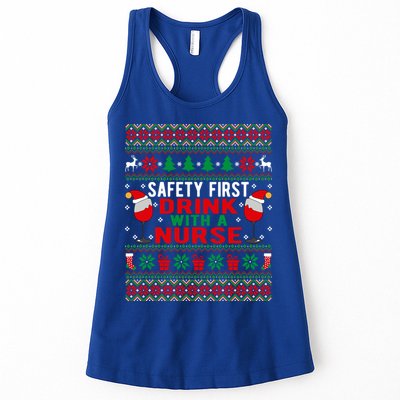 Safety First With A Nurse Christmas Style Gift Womens Tank Top
