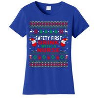 Safety First With A Nurse Christmas Style Gift Women's T-Shirt