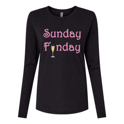 Sunday Funday Wine Champagne Ing Gift Womens Cotton Relaxed Long Sleeve T-Shirt