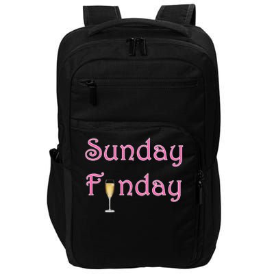 Sunday Funday Wine Champagne Ing Gift Impact Tech Backpack