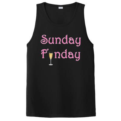 Sunday Funday Wine Champagne Ing Gift PosiCharge Competitor Tank