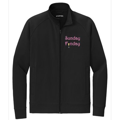 Sunday Funday Wine Champagne Ing Gift Stretch Full-Zip Cadet Jacket