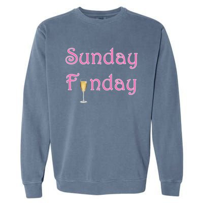 Sunday Funday Wine Champagne Ing Gift Garment-Dyed Sweatshirt