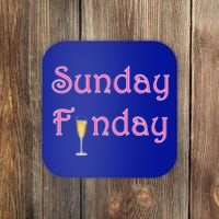 Sunday Funday Wine Champagne Ing Gift Coaster