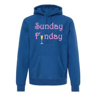 Sunday Funday Wine Champagne Ing Gift Premium Hoodie