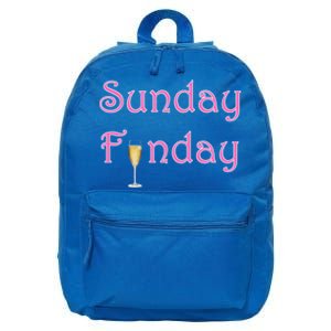 Sunday Funday Wine Champagne Ing Gift 16 in Basic Backpack