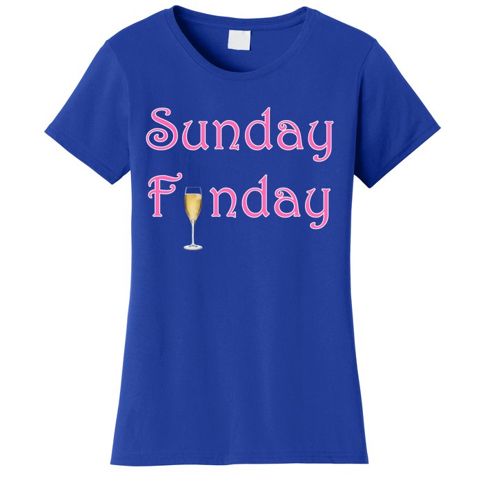 Sunday Funday Wine Champagne Ing Gift Women's T-Shirt