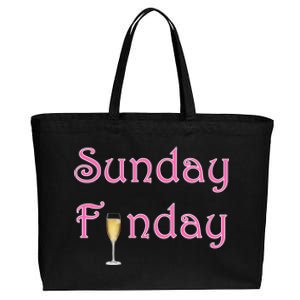 Sunday Funday Wine Champagne Ing Gift Cotton Canvas Jumbo Tote