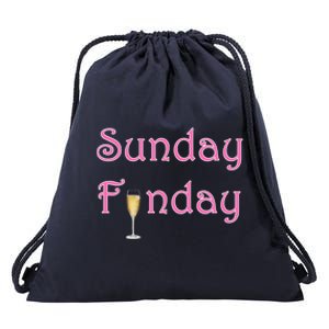 Sunday Funday Wine Champagne Ing Gift Drawstring Bag