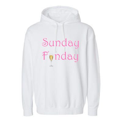 Sunday Funday Wine Champagne Ing Gift Garment-Dyed Fleece Hoodie