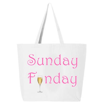 Sunday Funday Wine Champagne Ing Gift 25L Jumbo Tote