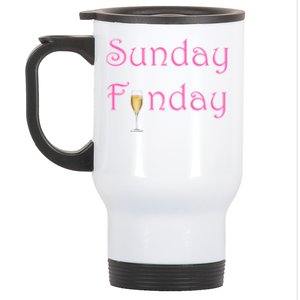 Sunday Funday Wine Champagne Ing Gift Stainless Steel Travel Mug