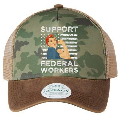 Support Federal Workers Protect Defend Employees Jobs Legacy Tie Dye Trucker Hat