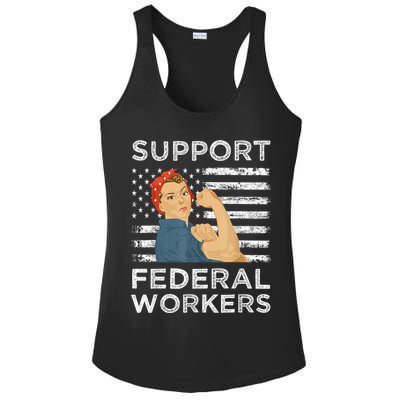 Support Federal Workers Protect Defend Employees Jobs Ladies PosiCharge Competitor Racerback Tank